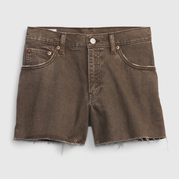 Gap 3.5" Low Stride denim shorts, espresso brown - Picture 1 of 7